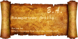 Baumgartner Anilla névjegykártya